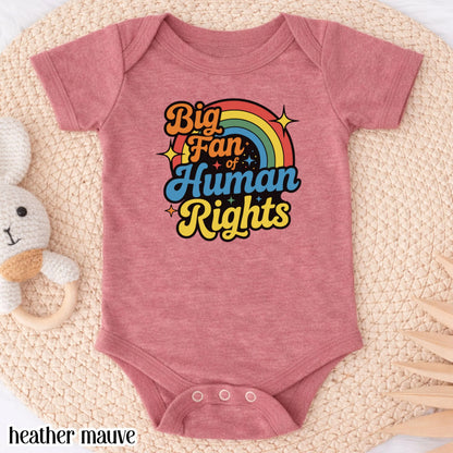 Human Rights Baby Bodysuit Colorful Rainbow Pride Baby Outfit Equality Love Tee LGBTQ Pride Inclusive Gay Lesbian Social Justice Newborn