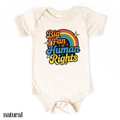Human Rights Baby Bodysuit Colorful Rainbow Pride Baby Outfit Equality Love Tee LGBTQ Pride Inclusive Gay Lesbian Social Justice Newborn