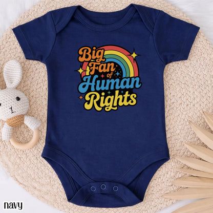Human Rights Baby Bodysuit Colorful Rainbow Pride Baby Outfit Equality Love Tee LGBTQ Pride Inclusive Gay Lesbian Social Justice Newborn