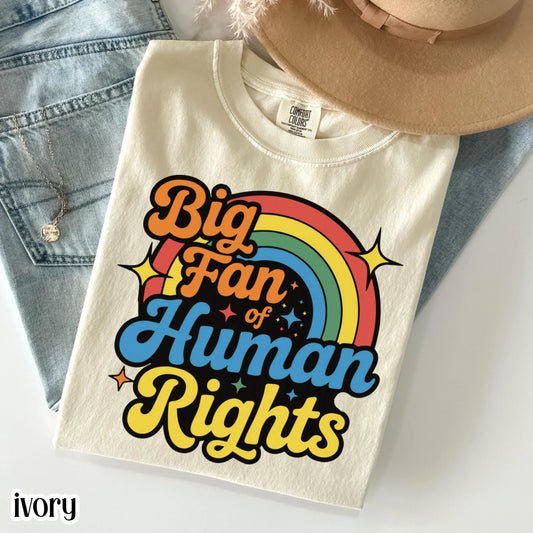 Human Rights Comfort Colors Shirt Colorful Rainbow Pride Tee Equality Love TShirt LGBTQ Pride Inclusive Gay Lesbian Social Justice T-Shirt
