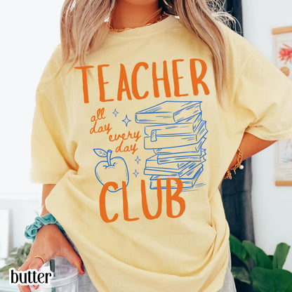 Teacher Comfort Colors Shirt Kindergarten Teacher Cute Educator Tee Back to School T-Shirt Retro First Grade Team Appreciation TShirt