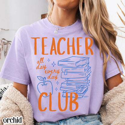 Teacher Comfort Colors Shirt Kindergarten Teacher Cute Educator Tee Back to School T-Shirt Retro First Grade Team Appreciation TShirt