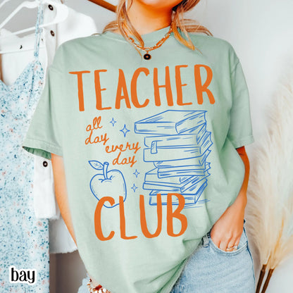 Teacher Comfort Colors Shirt Kindergarten Teacher Cute Educator Tee Back to School T-Shirt Retro First Grade Team Appreciation TShirt