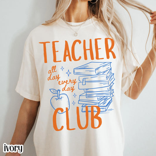 Teacher Comfort Colors Shirt Kindergarten Teacher Cute Educator Tee Back to School T-Shirt Retro First Grade Team Appreciation TShirt
