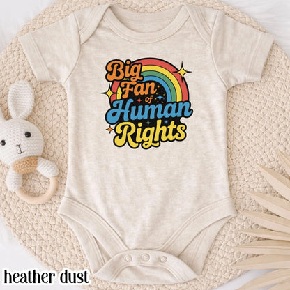 Human Rights Baby Bodysuit Colorful Rainbow Pride Baby Outfit Equality Love Tee LGBTQ Pride Inclusive Gay Lesbian Social Justice Newborn