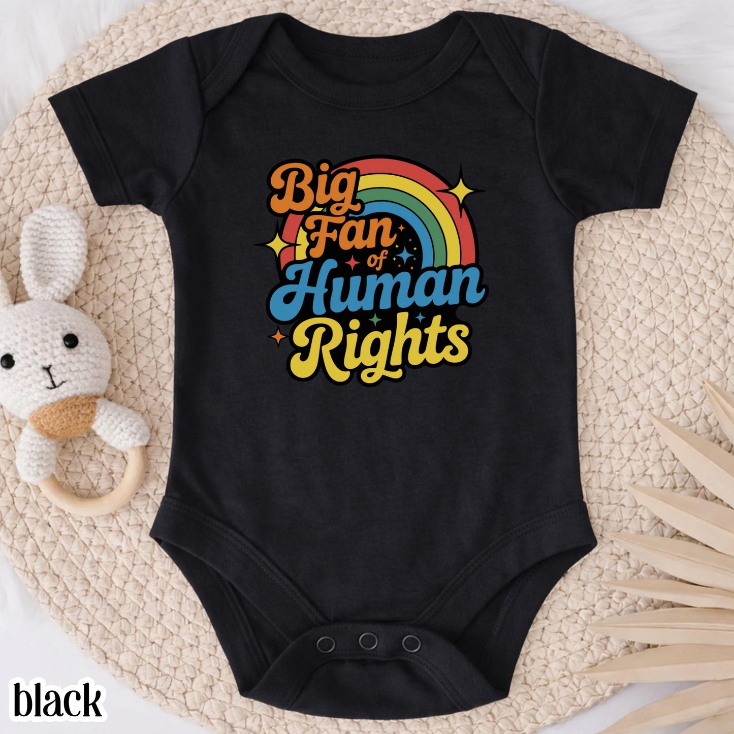 Human Rights Baby Bodysuit Colorful Rainbow Pride Baby Outfit Equality Love Tee LGBTQ Pride Inclusive Gay Lesbian Social Justice Newborn