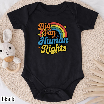Human Rights Baby Bodysuit Colorful Rainbow Pride Baby Outfit Equality Love Tee LGBTQ Pride Inclusive Gay Lesbian Social Justice Newborn