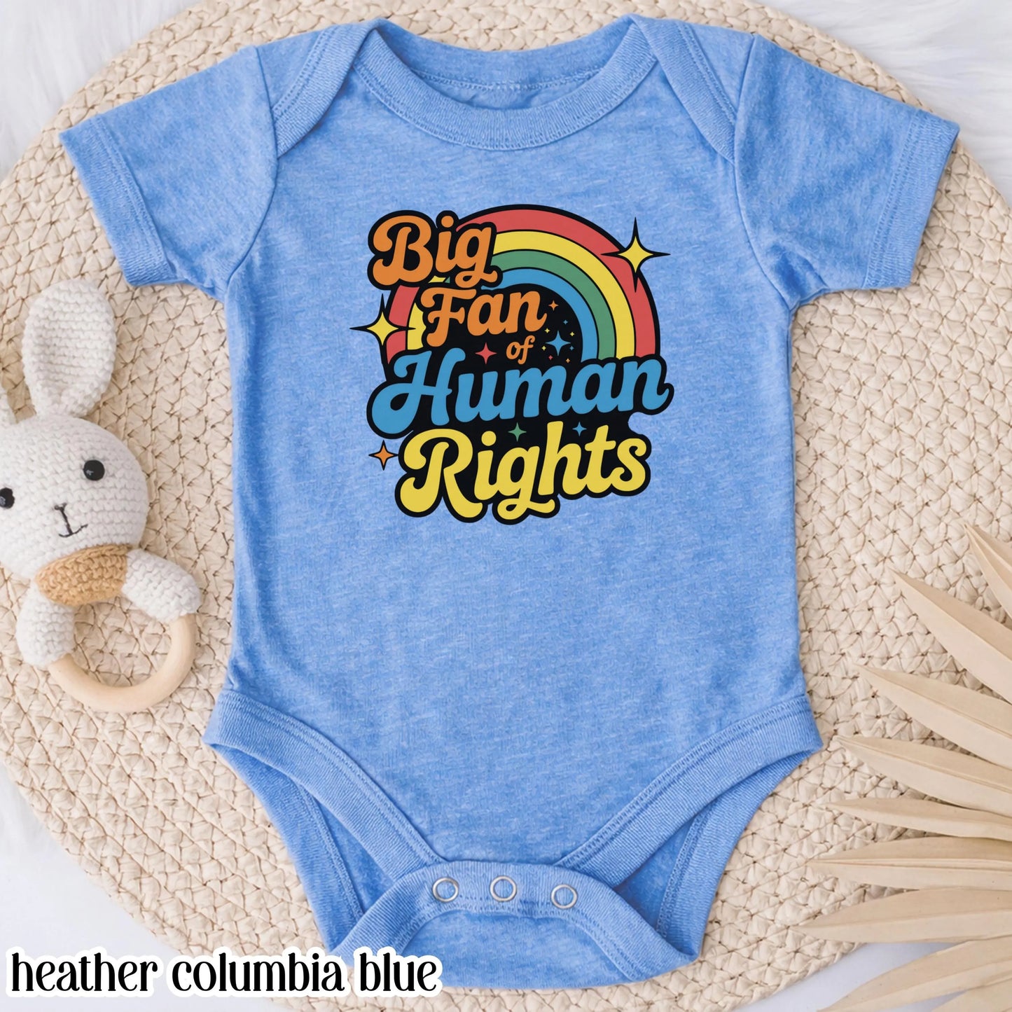 Human Rights Baby Bodysuit Colorful Rainbow Pride Baby Outfit Equality Love Tee LGBTQ Pride Inclusive Gay Lesbian Social Justice Newborn