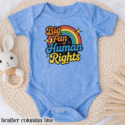 Human Rights Baby Bodysuit Colorful Rainbow Pride Baby Outfit Equality Love Tee LGBTQ Pride Inclusive Gay Lesbian Social Justice Newborn