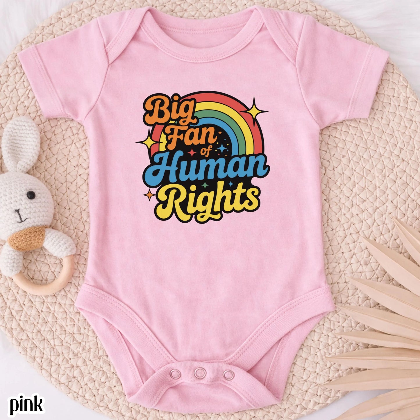 Human Rights Baby Bodysuit Colorful Rainbow Pride Baby Outfit Equality Love Tee LGBTQ Pride Inclusive Gay Lesbian Social Justice Newborn
