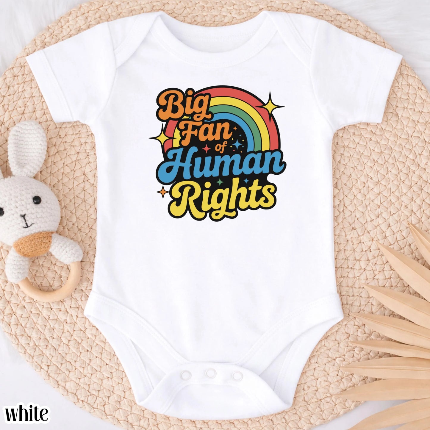 Human Rights Baby Bodysuit Colorful Rainbow Pride Baby Outfit Equality Love Tee LGBTQ Pride Inclusive Gay Lesbian Social Justice Newborn