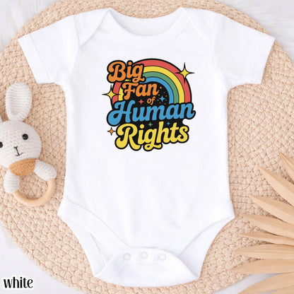 Human Rights Baby Bodysuit Colorful Rainbow Pride Baby Outfit Equality Love Tee LGBTQ Pride Inclusive Gay Lesbian Social Justice Newborn