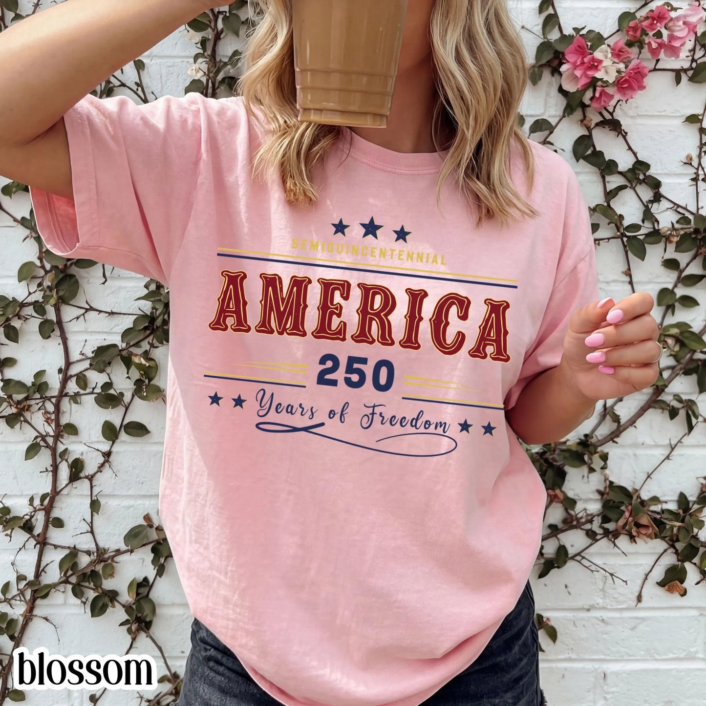 America 250 Year Comfort Colors Shirt Retro 4th of July USA 250th Anniversary Tee Semiquincentennial Patriotic TShirt Fourth of July T-Shirt