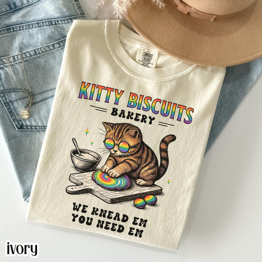 Pride Cat Comfort Colors Shirt Equality Gay Pride Tshirt Kitty Bakery LGBTQ T-Shirt Human Rights Social Justice Tee Ally For Pride Month