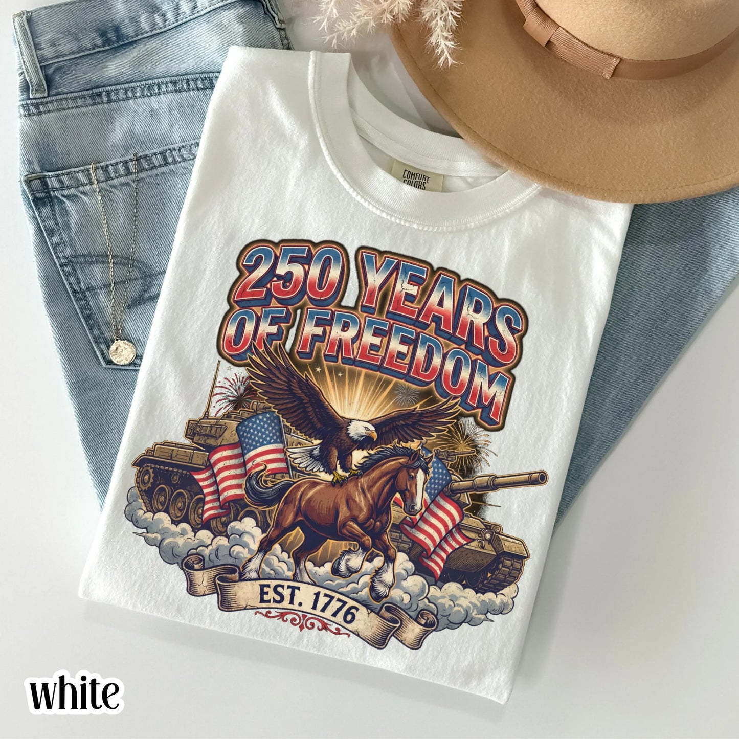 USA Comfort Colors Shirt 4th of July Fourth of July America Anniversary T-Shirt American Freedom Eagle Tank United States BBQ Party Outfit