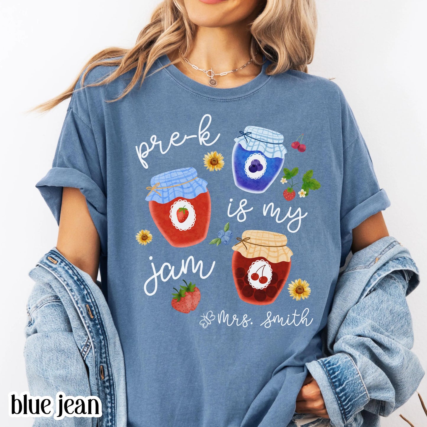 Custom Comfort Colors® Pre K Shirt PreK Is My Jam Teacher TShirt Back to School Teacher Tee Teacher Appreciation Elementary Teacher T-Shirt