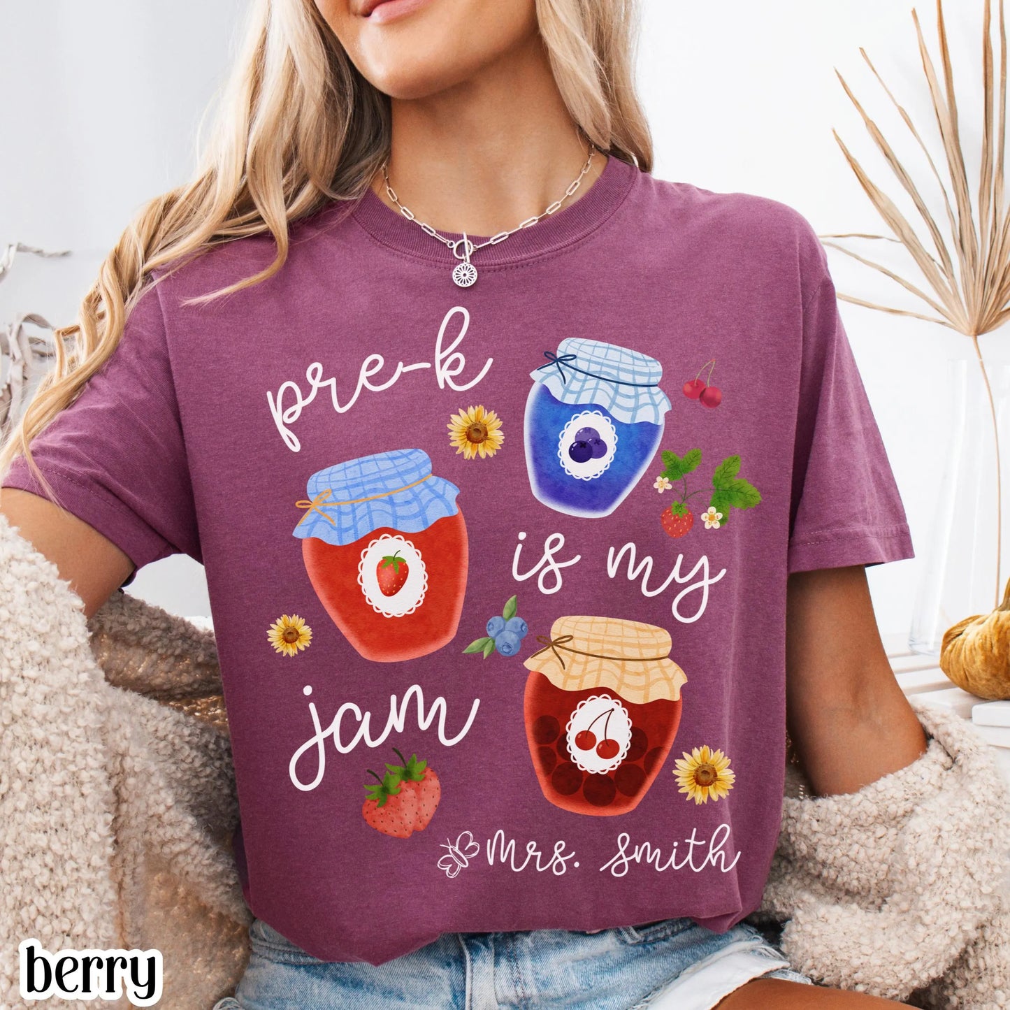 Custom Comfort Colors® Pre K Shirt PreK Is My Jam Teacher TShirt Back to School Teacher Tee Teacher Appreciation Elementary Teacher T-Shirt