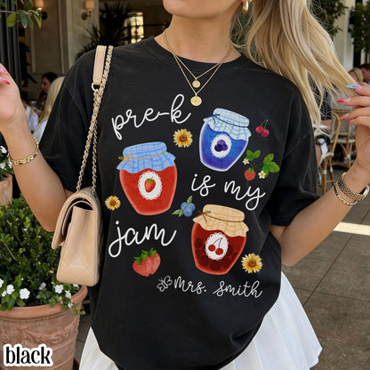 Custom Comfort Colors® Pre K Shirt PreK Is My Jam Teacher TShirt Back to School Teacher Tee Teacher Appreciation Elementary Teacher T-Shirt