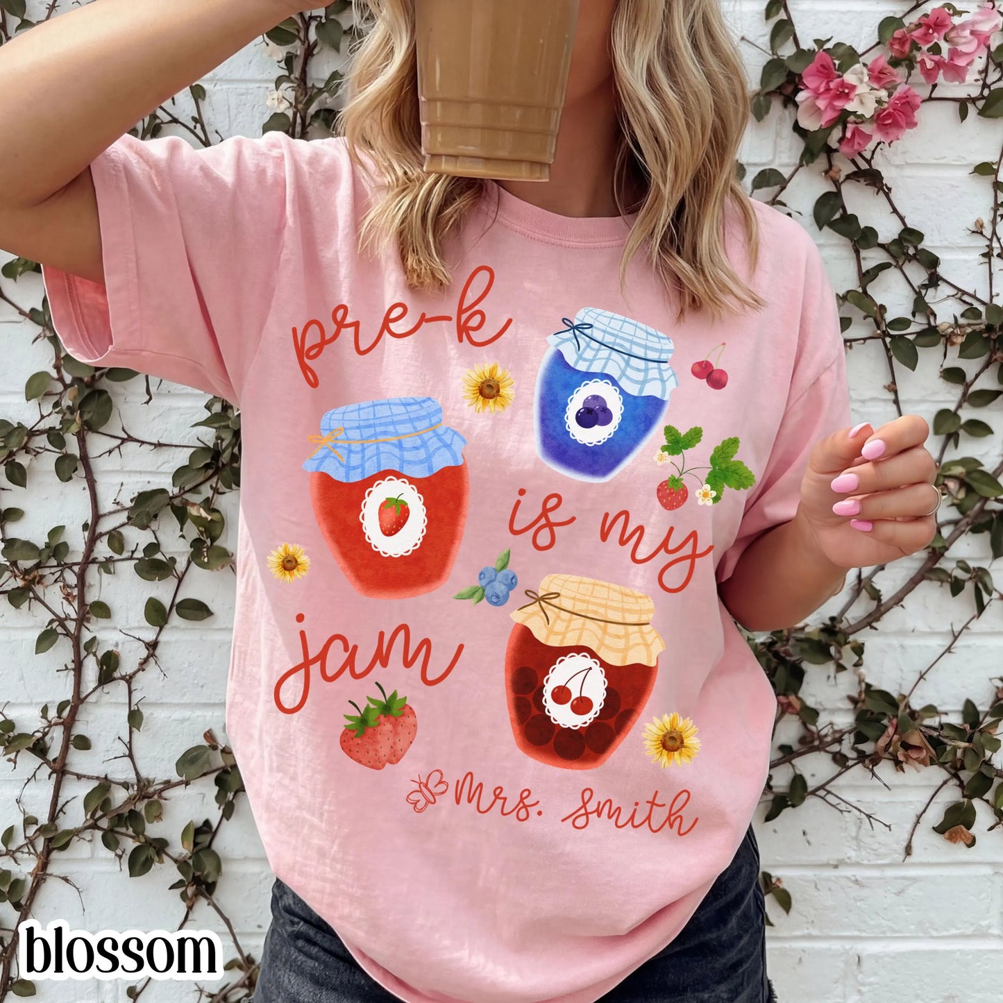 Custom Comfort Colors® Pre K Shirt PreK Is My Jam Teacher TShirt Back to School Teacher Tee Teacher Appreciation Elementary Teacher T-Shirt