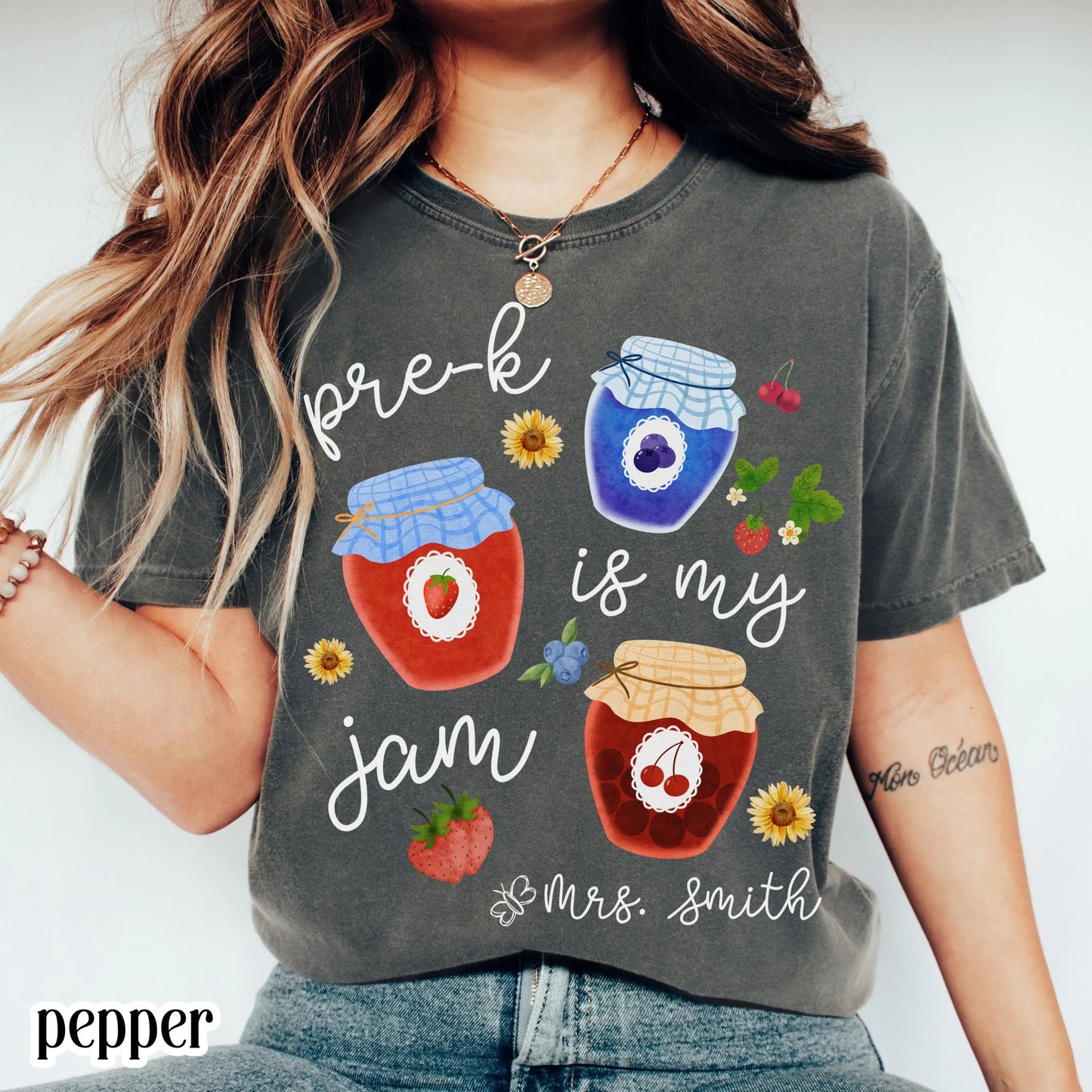 Custom Comfort Colors® Pre K Shirt PreK Is My Jam Teacher TShirt Back to School Teacher Tee Teacher Appreciation Elementary Teacher T-Shirt
