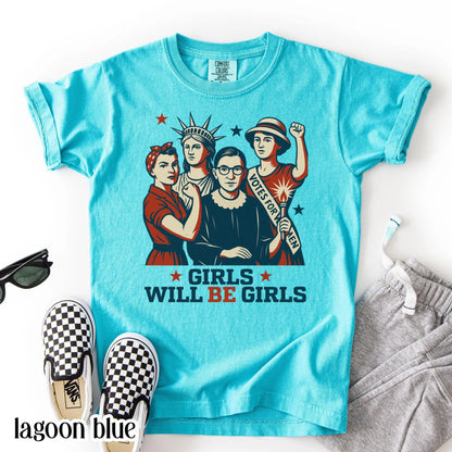 Comfort Colors Kids 4th of July Shirt, Youth USA Shirt, Fourth of July Shirt, Patriotic Feminist Shirt, RBG Shirt, Equal Rights Shirt
