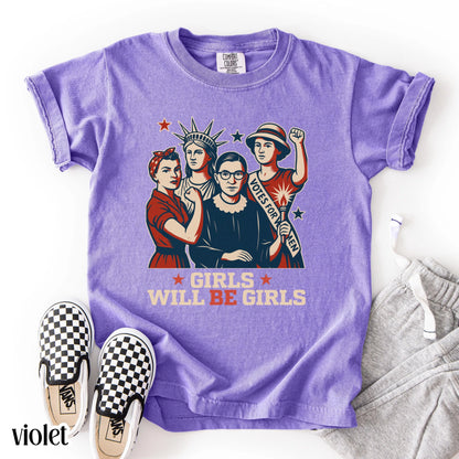 Comfort Colors Kids 4th of July Shirt, Youth USA Shirt, Fourth of July Shirt, Patriotic Feminist Shirt, RBG Shirt, Equal Rights Shirt