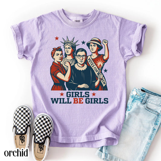 Comfort Colors Kids 4th of July Shirt, Youth USA Shirt, Fourth of July Shirt, Patriotic Feminist Shirt, RBG Shirt, Equal Rights Shirt