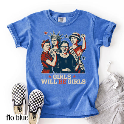 Comfort Colors Kids 4th of July Shirt, Youth USA Shirt, Fourth of July Shirt, Patriotic Feminist Shirt, RBG Shirt, Equal Rights Shirt