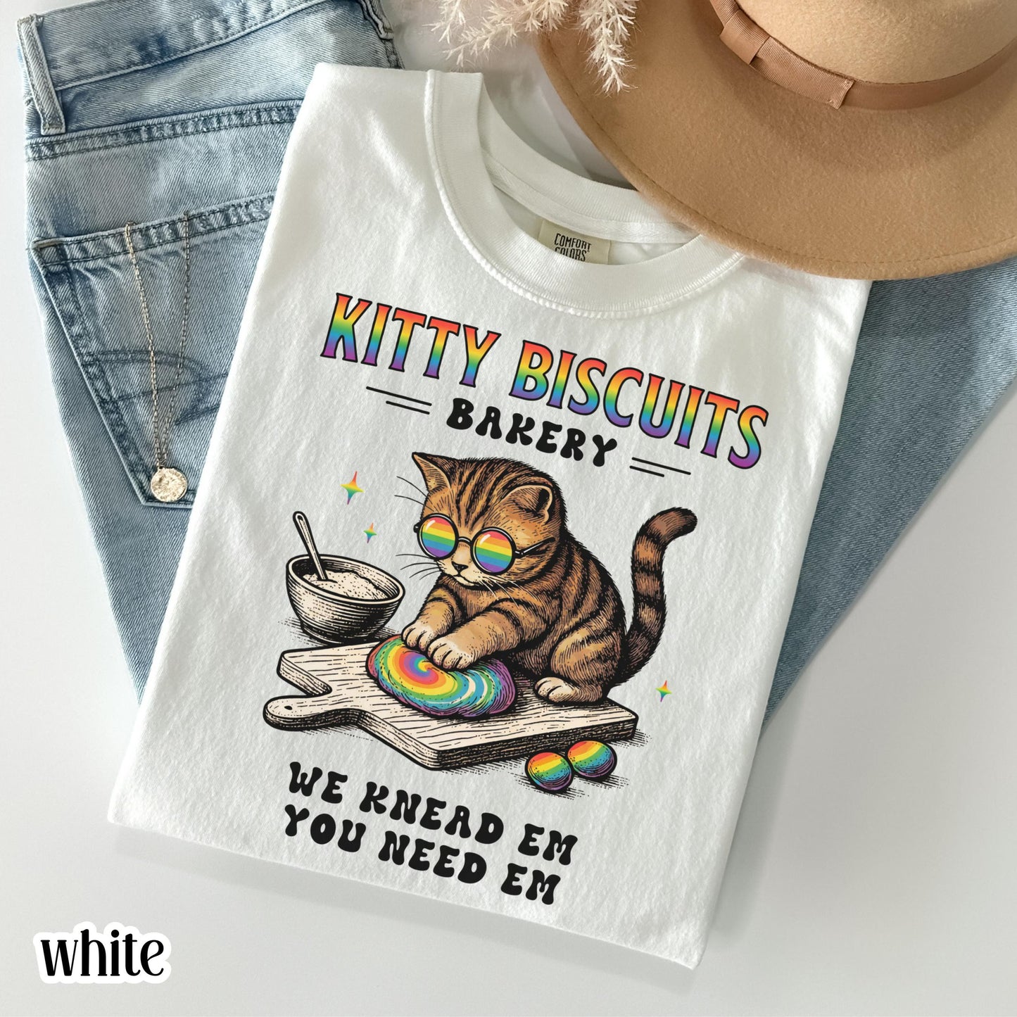 Pride Cat Comfort Colors Shirt Equality Gay Pride Tshirt Kitty Bakery LGBTQ T-Shirt Human Rights Social Justice Tee Ally For Pride Month