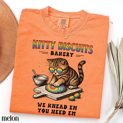 Pride Cat Comfort Colors Shirt Equality Gay Pride Tshirt Kitty Bakery LGBTQ T-Shirt Human Rights Social Justice Tee Ally For Pride Month