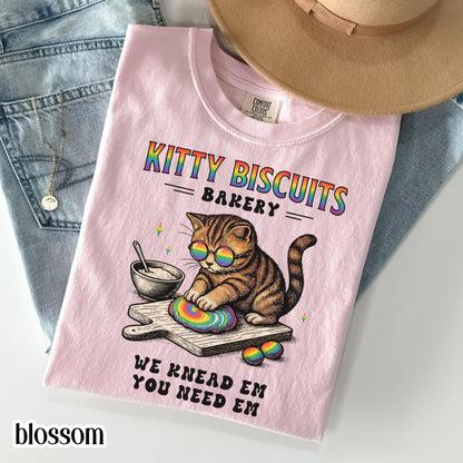 Pride Cat Comfort Colors Shirt Equality Gay Pride Tshirt Kitty Bakery LGBTQ T-Shirt Human Rights Social Justice Tee Ally For Pride Month