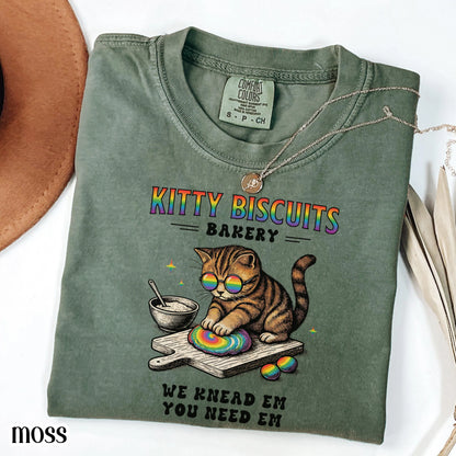 Pride Cat Comfort Colors Shirt Equality Gay Pride Tshirt Kitty Bakery LGBTQ T-Shirt Human Rights Social Justice Tee Ally For Pride Month