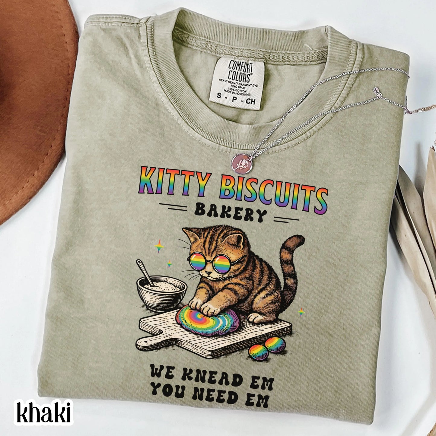 Pride Cat Comfort Colors Shirt Equality Gay Pride Tshirt Kitty Bakery LGBTQ T-Shirt Human Rights Social Justice Tee Ally For Pride Month