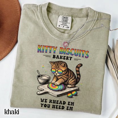 Pride Cat Comfort Colors Shirt Equality Gay Pride Tshirt Kitty Bakery LGBTQ T-Shirt Human Rights Social Justice Tee Ally For Pride Month