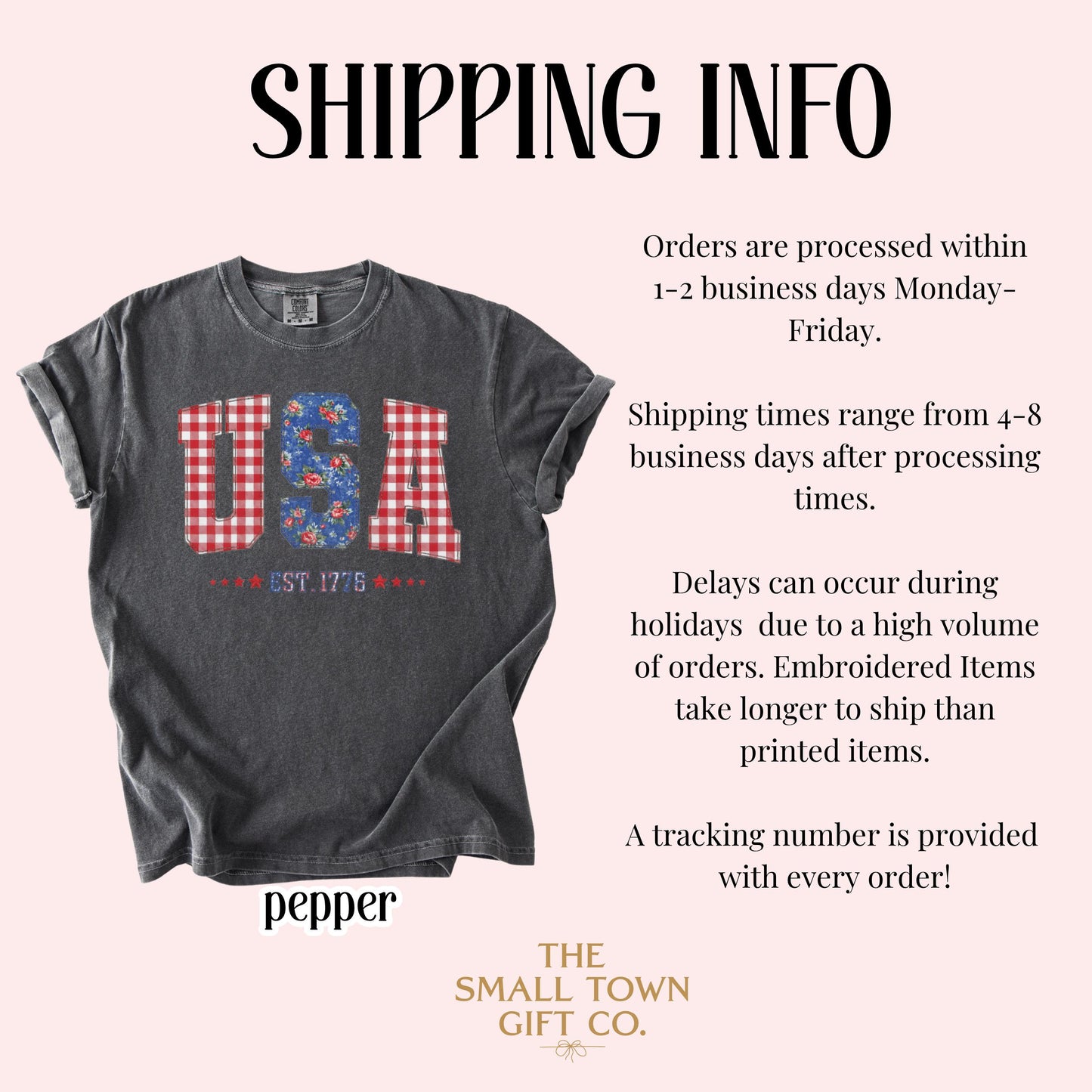Comfort Colors 4th of July Shirt USA Fourth of July America Anniversary T-Shirt American Floral Faux Patchwork United States Party Outfit