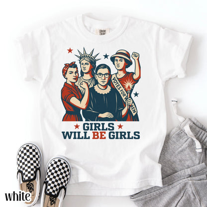 Comfort Colors Kids 4th of July Shirt, Youth USA Shirt, Fourth of July Shirt, Patriotic Feminist Shirt, RBG Shirt, Equal Rights Shirt