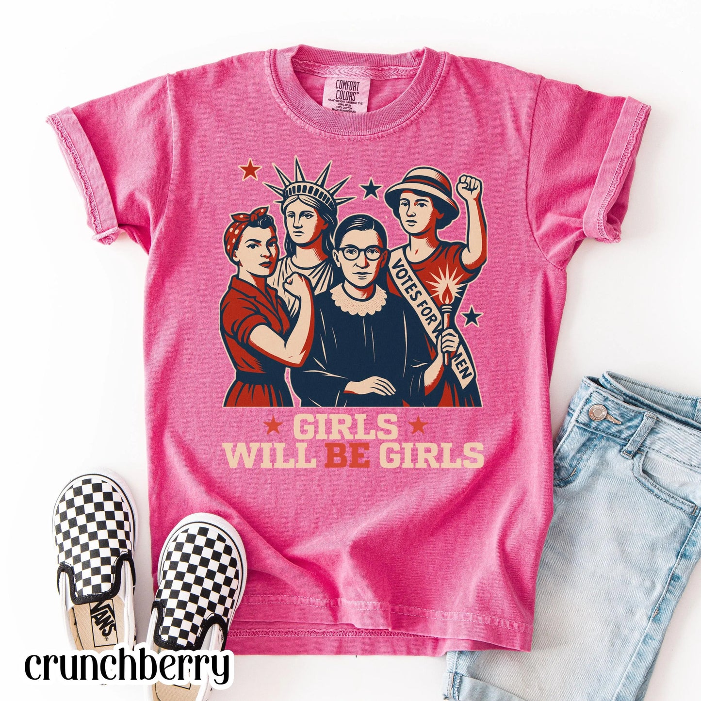 Comfort Colors Kids 4th of July Shirt, Youth USA Shirt, Fourth of July Shirt, Patriotic Feminist Shirt, RBG Shirt, Equal Rights Shirt