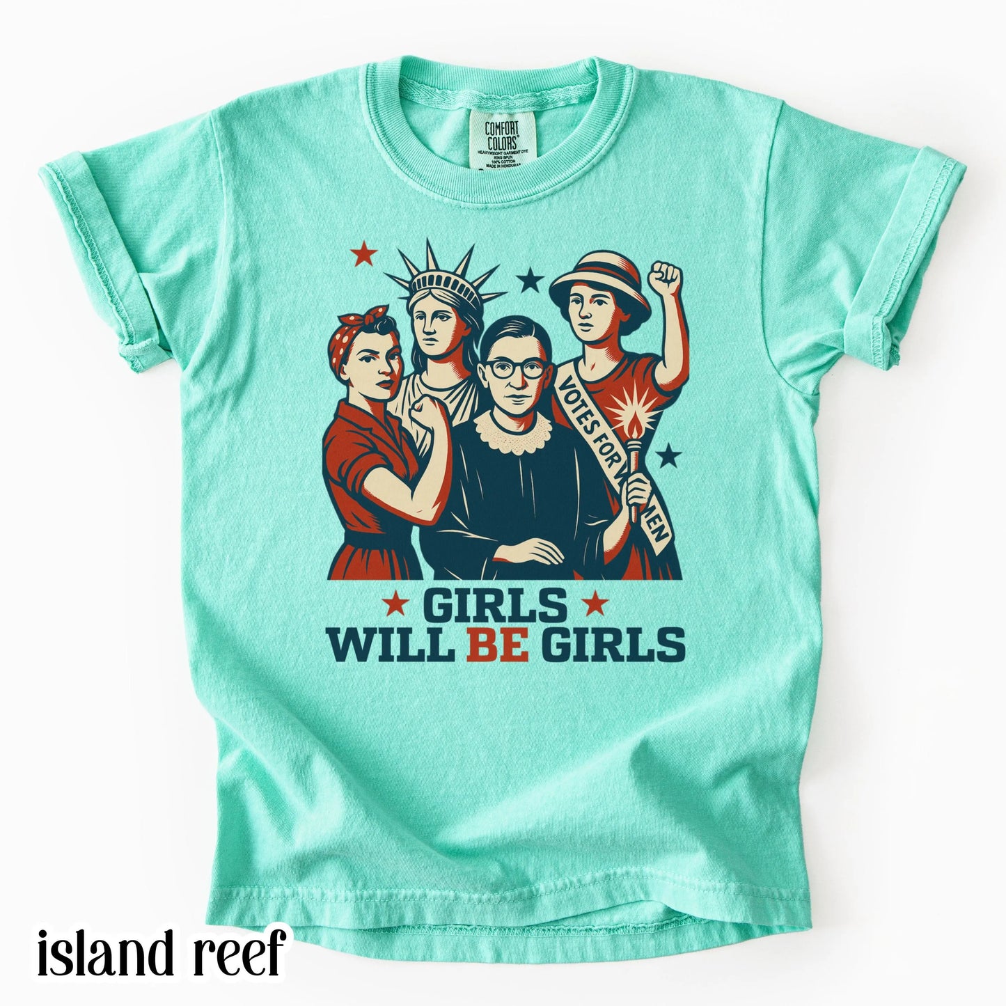 Comfort Colors Kids 4th of July Shirt, Youth USA Shirt, Fourth of July Shirt, Patriotic Feminist Shirt, RBG Shirt, Equal Rights Shirt