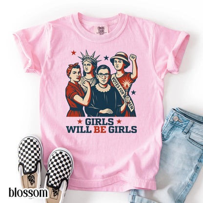 Comfort Colors Kids 4th of July Shirt, Youth USA Shirt, Fourth of July Shirt, Patriotic Feminist Shirt, RBG Shirt, Equal Rights Shirt