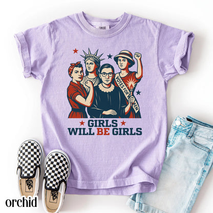 Comfort Colors Kids 4th of July Shirt, Youth USA Shirt, Fourth of July Shirt, Patriotic Feminist Shirt, RBG Shirt, Equal Rights Shirt