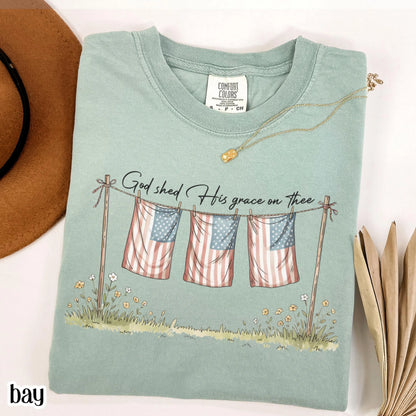 Comfort Colors 4th of July Shirt, USA Shirt, Fourth of July Shirt, America the Beautiful Shirt, Faith Tee, Christian 4th of July Shirt