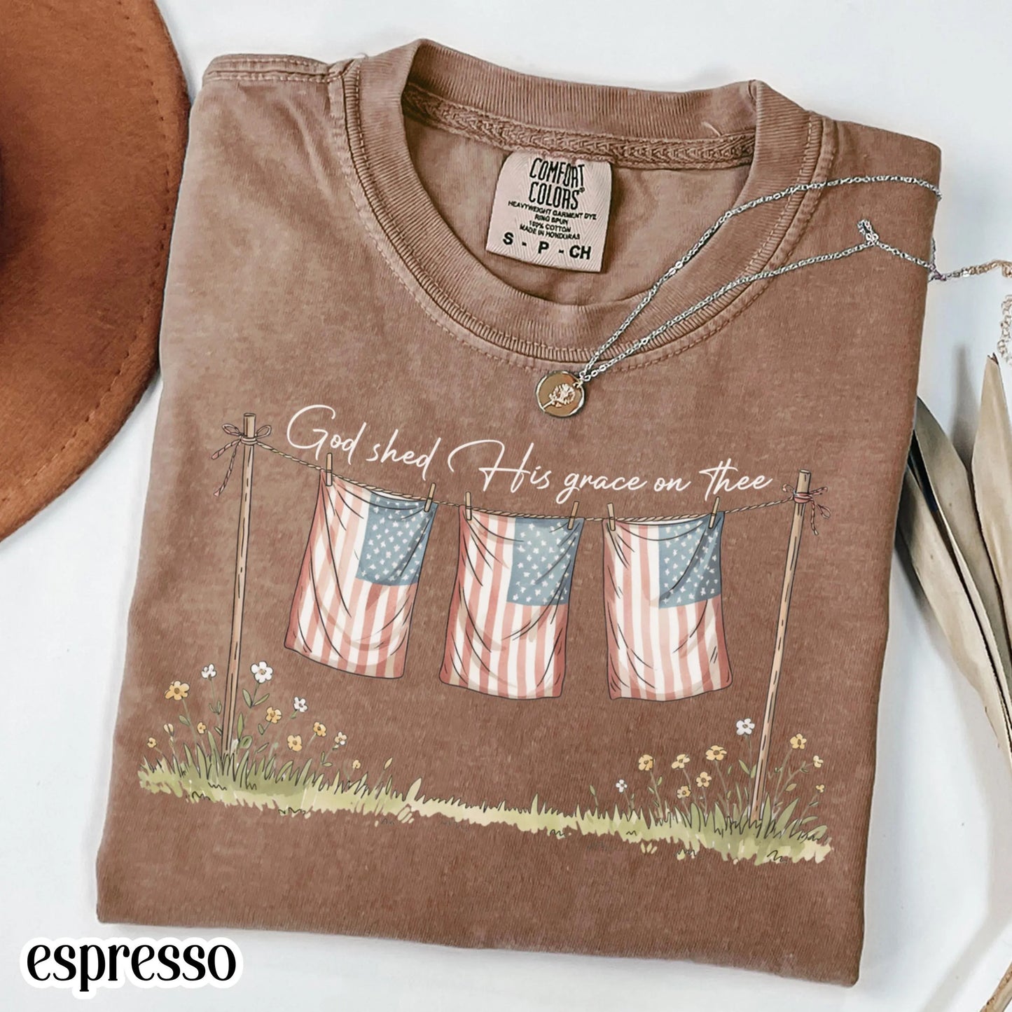 Comfort Colors 4th of July Shirt, USA Shirt, Fourth of July Shirt, America the Beautiful Shirt, Faith Tee, Christian 4th of July Shirt
