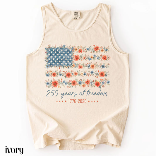 Kids America 250th Anniversary Flag Comfort Colors Youth Tee