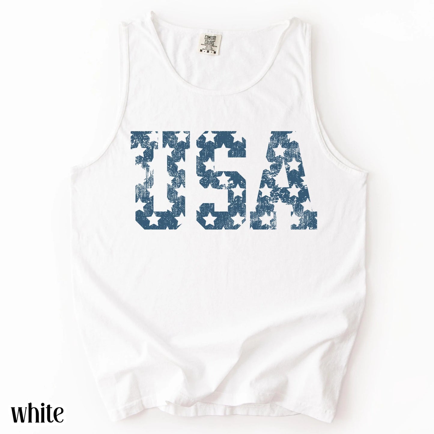 Comfort Colors 4th of July Shirt, USA Shirt, Fourth of July Tank Top, American Flag Shirt, American Citizen Shirt, Floral United States Tank