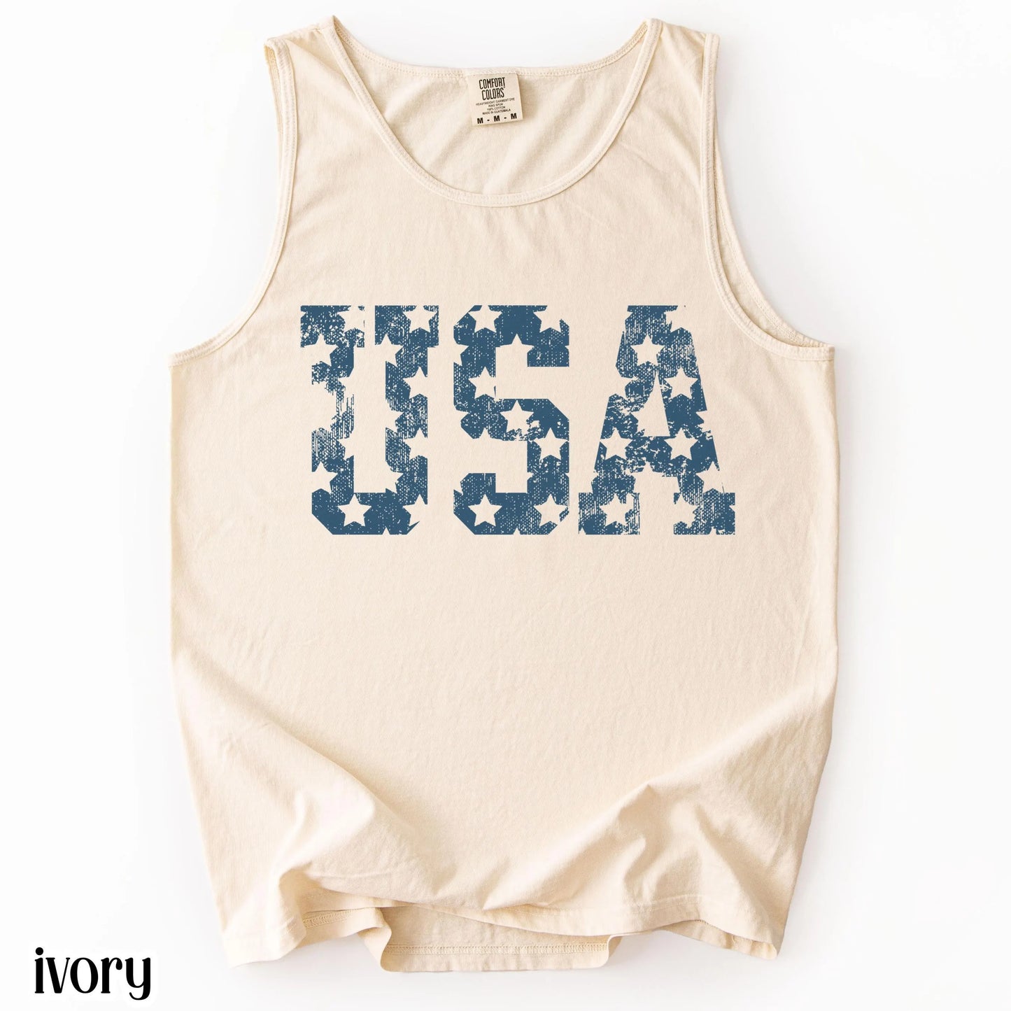 Comfort Colors 4th of July Shirt, USA Shirt, Fourth of July Tank Top, American Flag Shirt, American Citizen Shirt, Floral United States Tank
