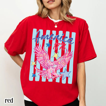 Youth 4th of July Comfort Colors® Shirt America 1776 250 Anniversary Patriotic USA Tee Striped Bald Freedom Eagle TShirt Fourth of July