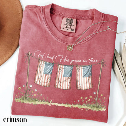 Comfort Colors 4th of July Shirt, USA Shirt, Fourth of July Shirt, America the Beautiful Shirt, Faith Tee, Christian 4th of July Shirt