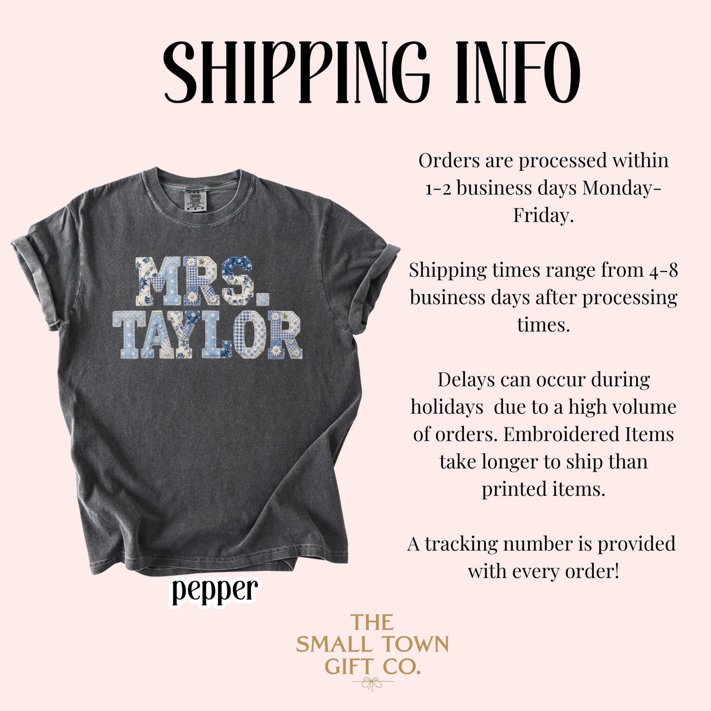 Custom Teacher Name Comfort Colors® Shirt Kindergarten Teacher T-shirt First Day 1st Grade Matching TShirt Floral Blue Faux Patchwork Tee