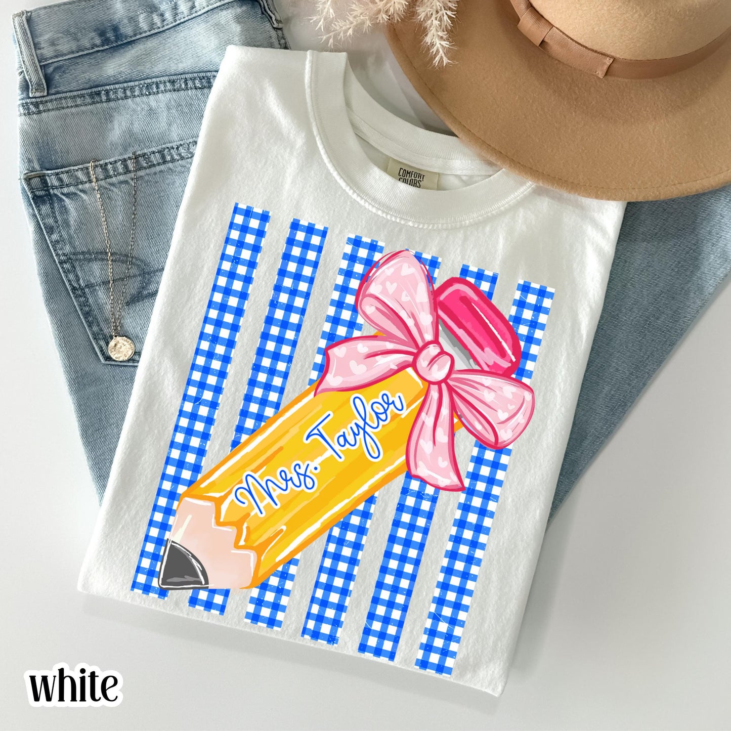 Custom Teacher Comfort Colors® Shirt Kindergarten Teacher Tshirt First Day Matching Group T-Shirt Cute Educator Back to School Outfit