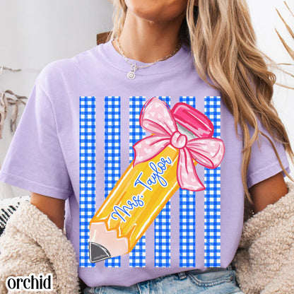 Custom Teacher Comfort Colors® Shirt Kindergarten Teacher Tshirt First Day Matching Group T-Shirt Cute Educator Back to School Outfit